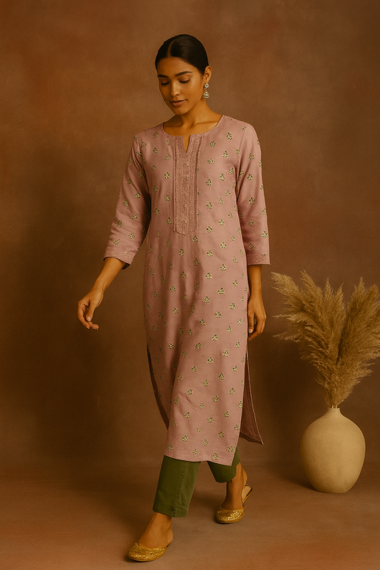 AVAASA ONION PINK KURTA