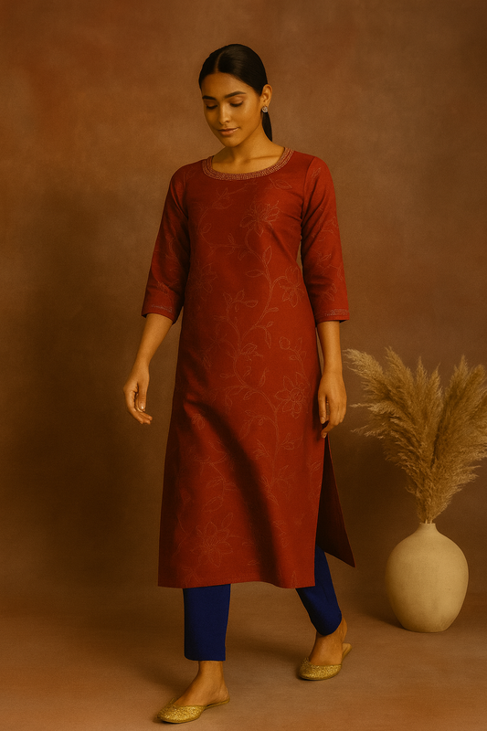 AVAASA RED KURTA