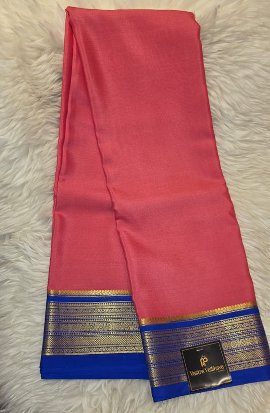 Pure Mysore Crepe Silk Saree Piping Boarder