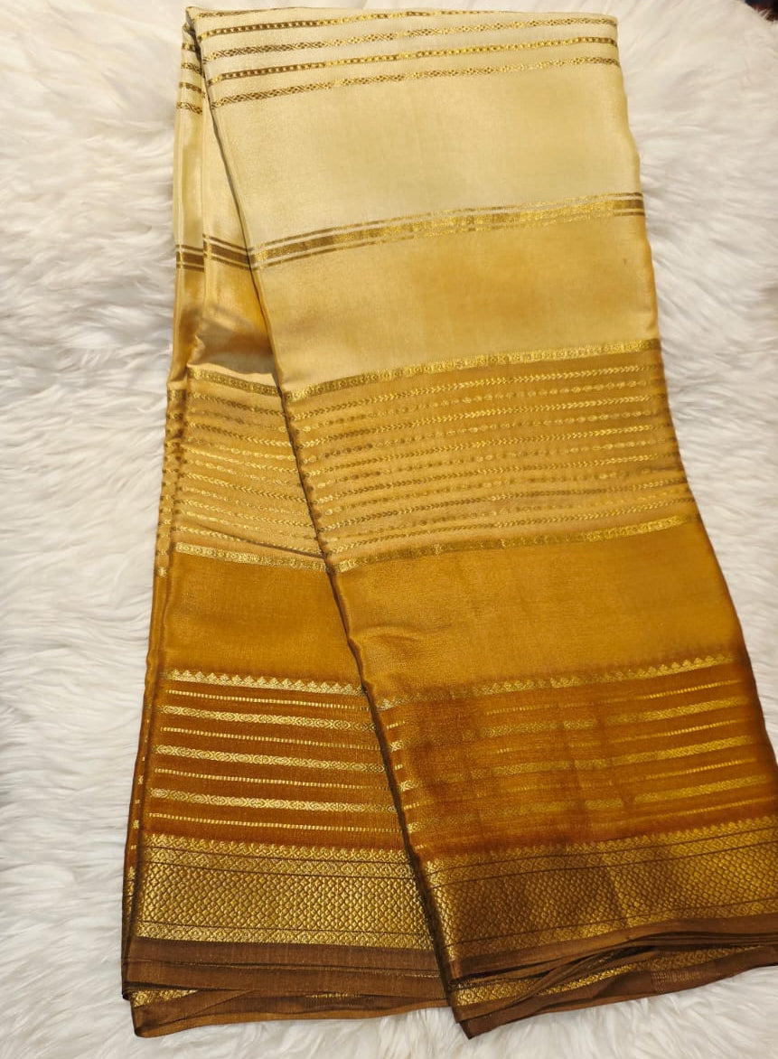 PURE CREPE MYSORE SILK SAREE SHADED