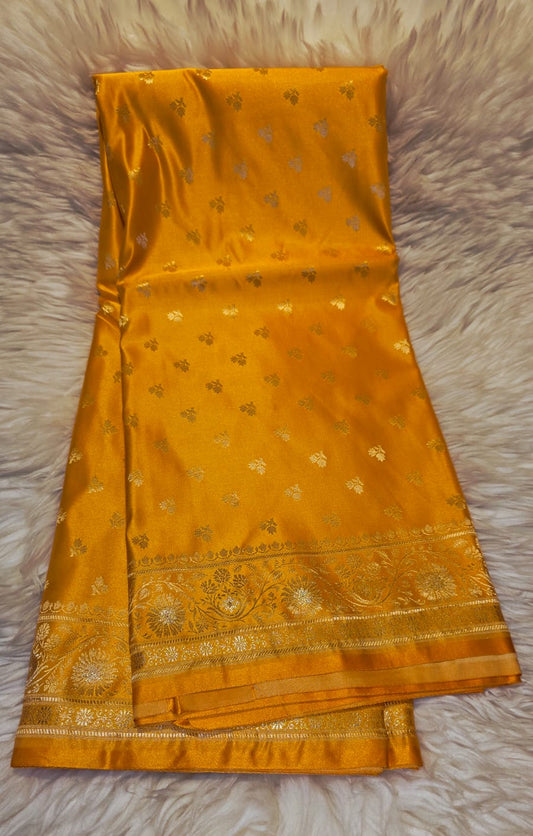 Elegant Self Jacquard Satin Saree