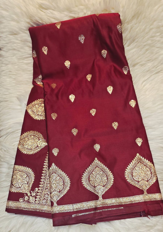 Mashroo Silk Saree - Maroon