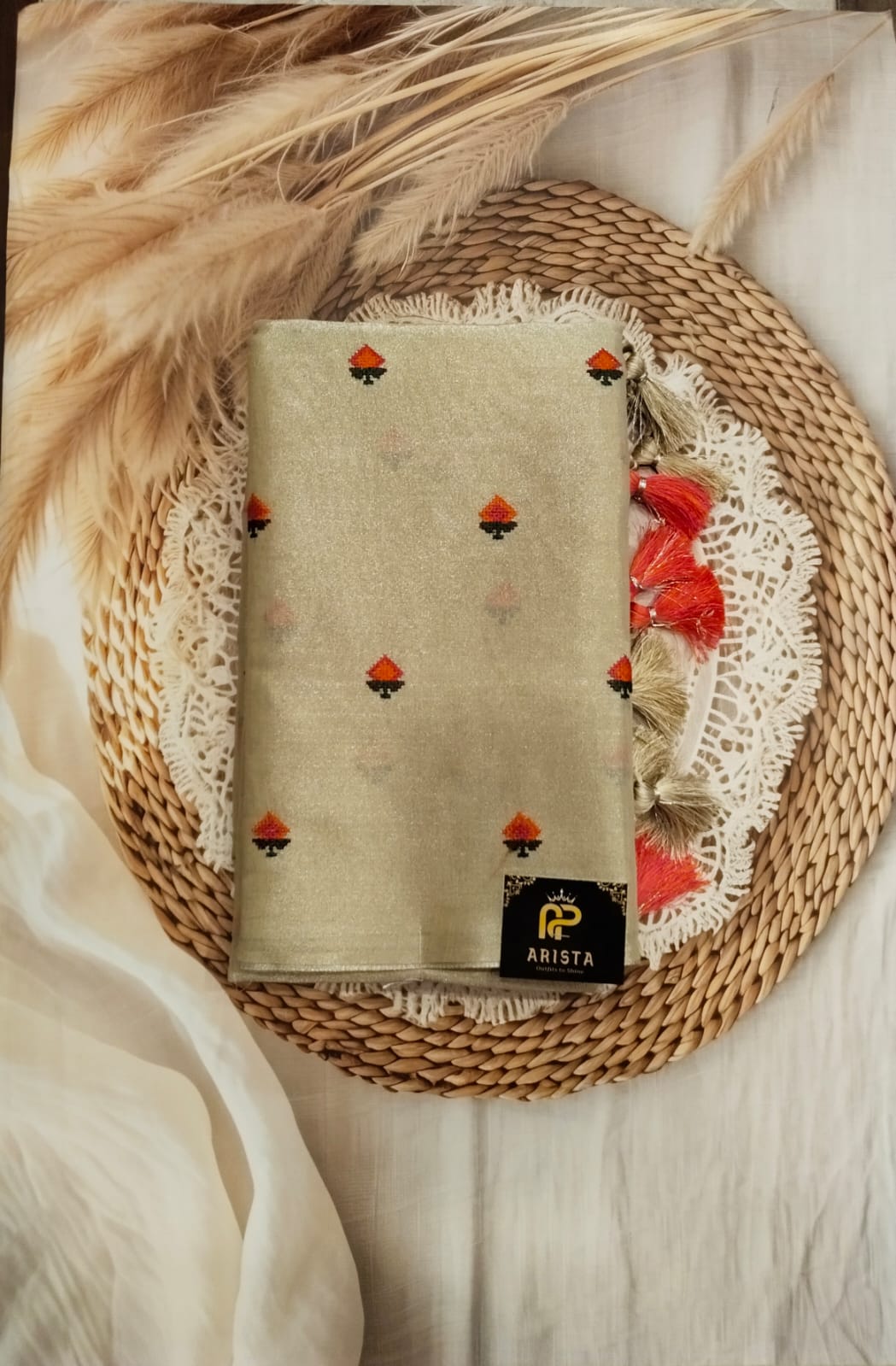 Linen Embroidery Sarees(Janaki)