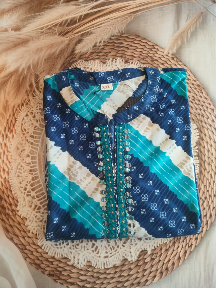 BLUE MIRROR WORK 3PCS SET