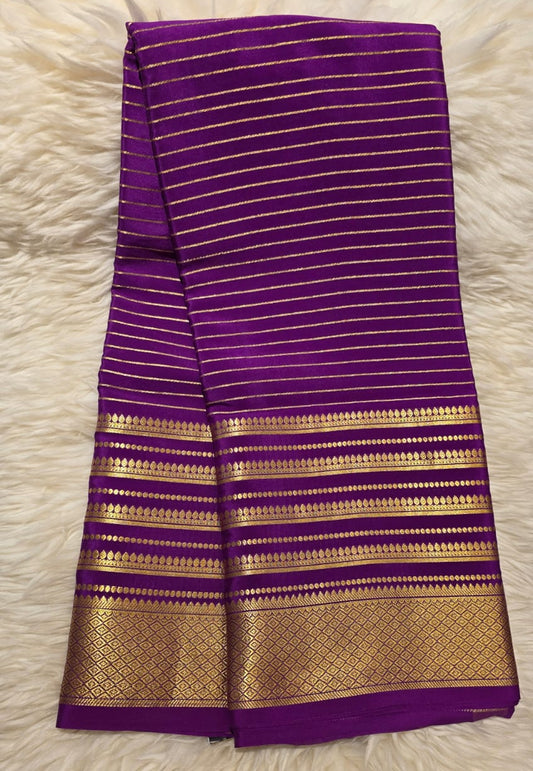 Pure Crepe Mysore Silk Saree Checks