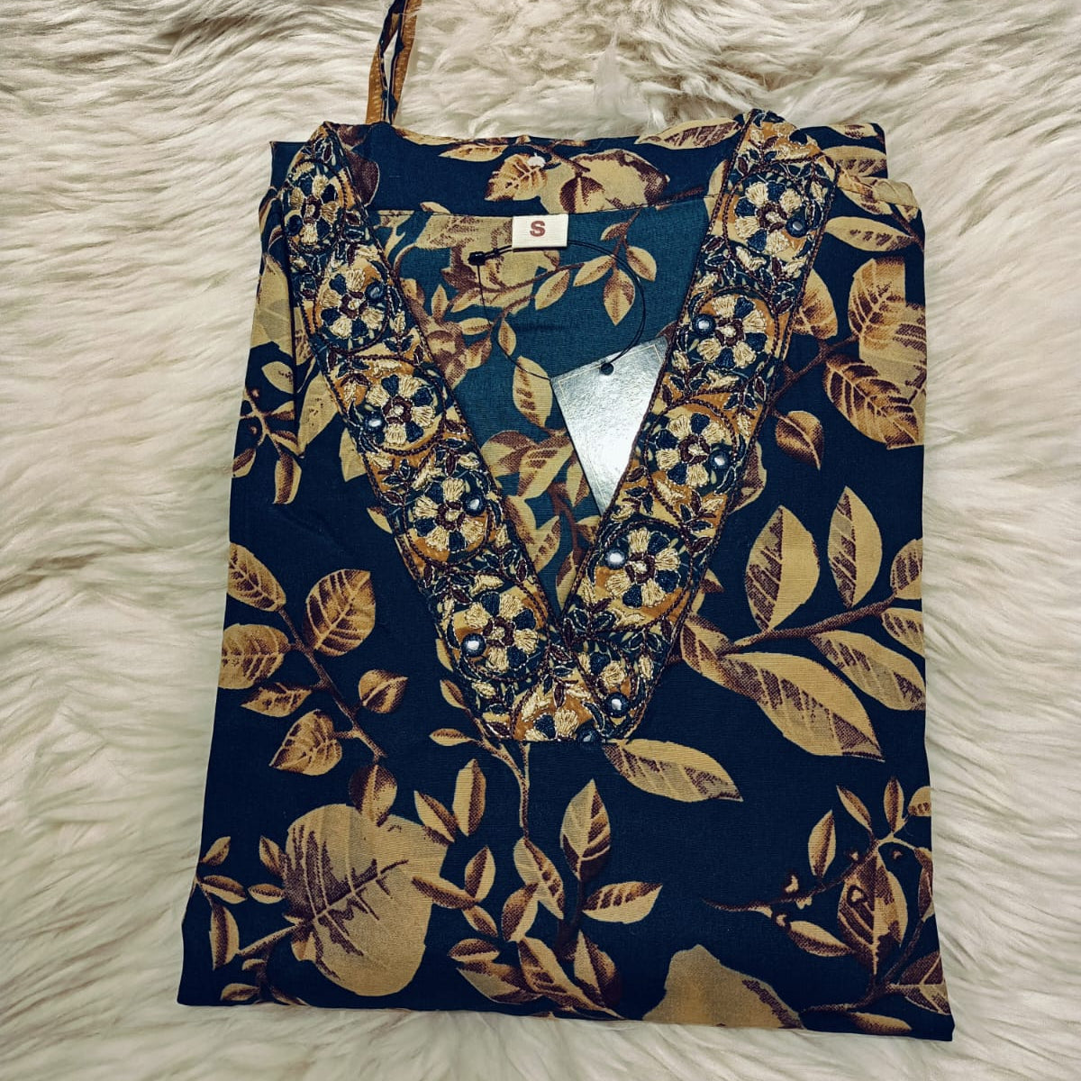 BLUE PURE COTTON FLORAL PRINT 3PCS SETS