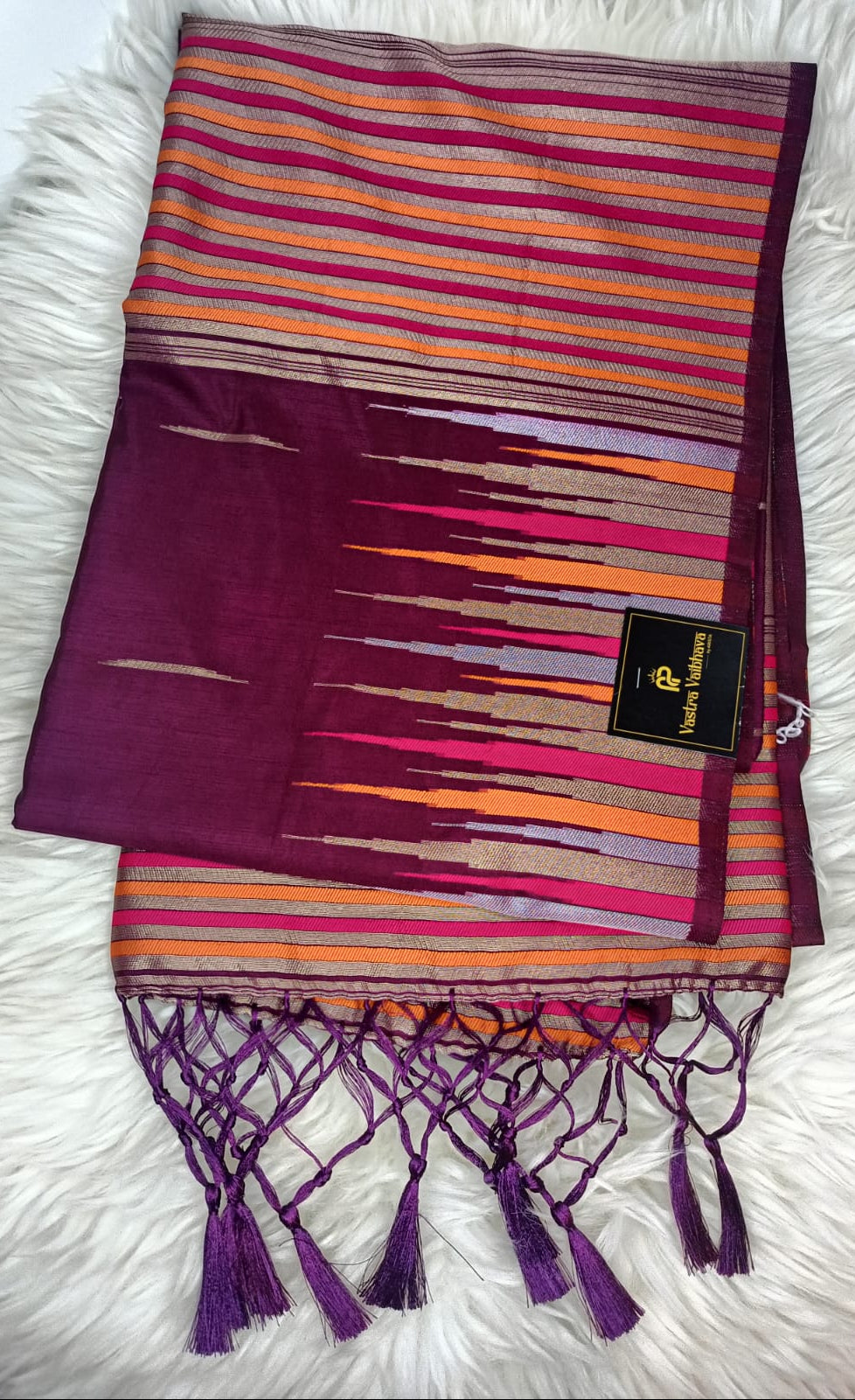 Bangalore Silk Saree -Deep Wine
