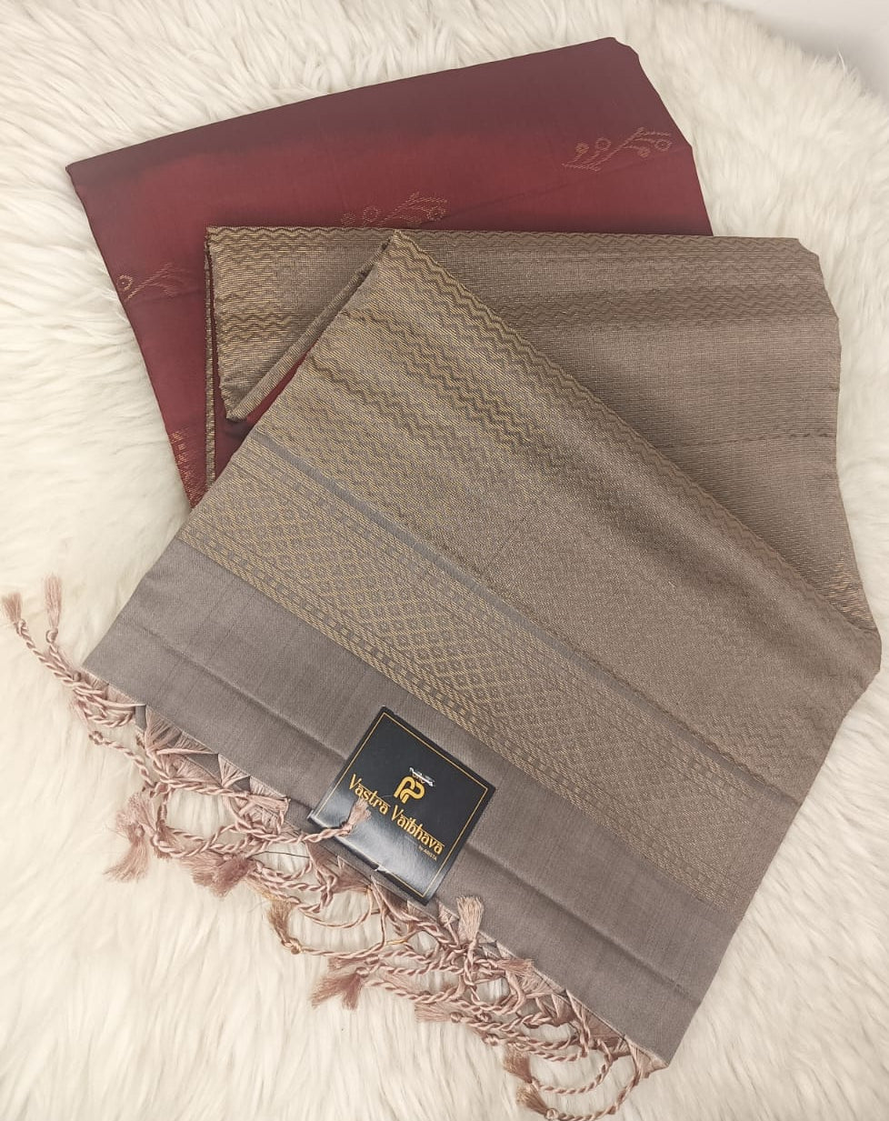 Pure Soft Silk Saree- Rich Maroon
