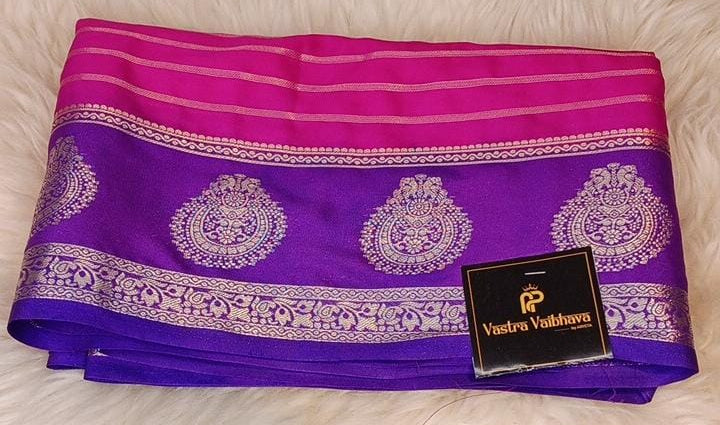 Semi-Premium Crepe Saree - Rich Pink