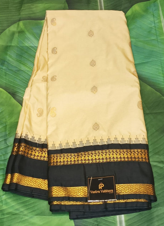 Pure Gadwal Seco silk - Cream