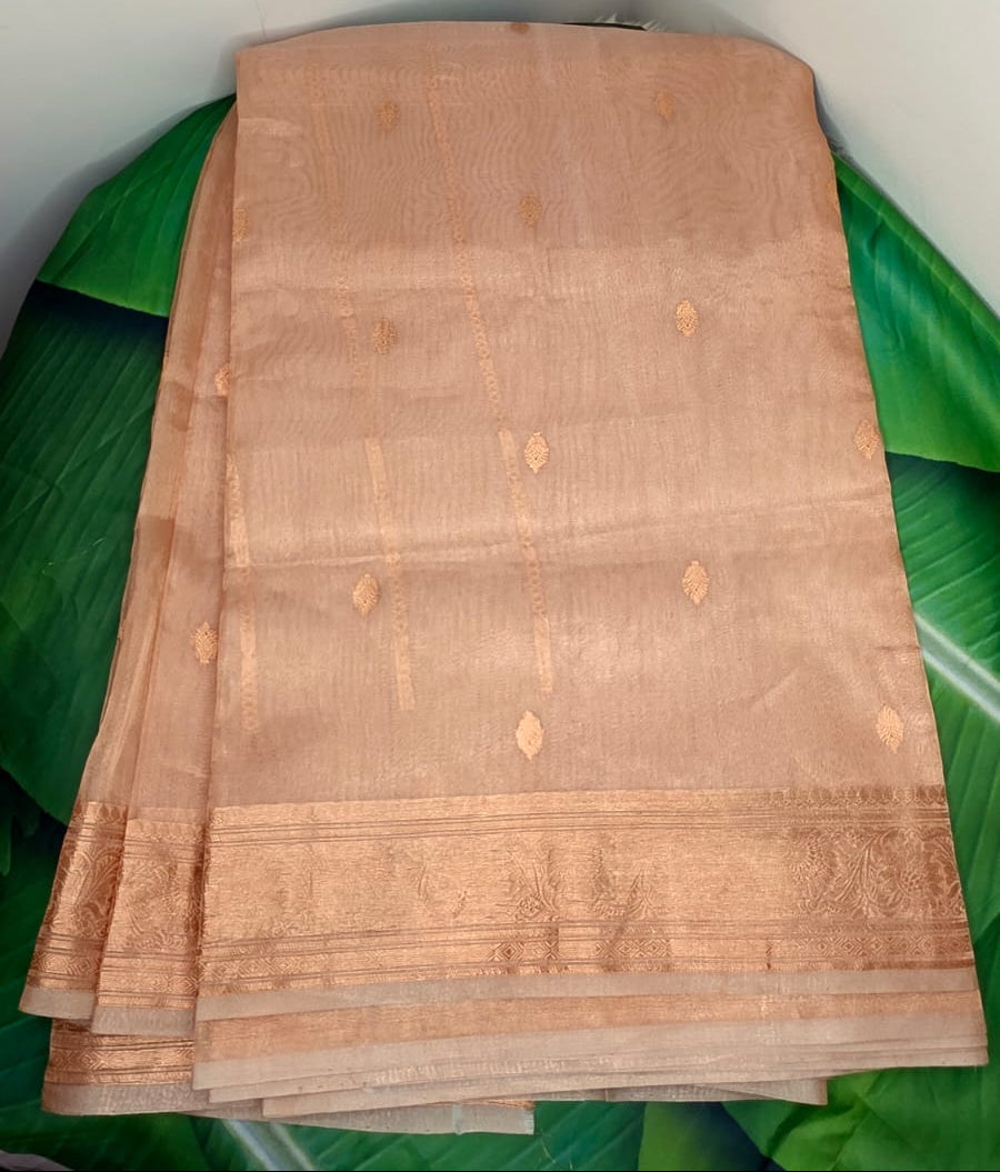 Pure Tissue Silk Saree - GOLDEN