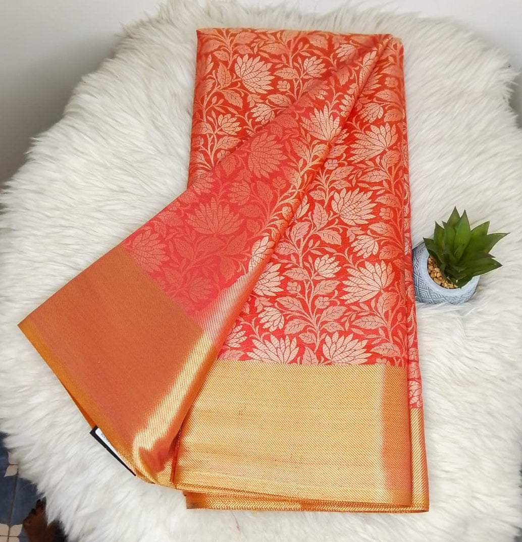 Premium Quality Semi Banarasi Brocade Saree