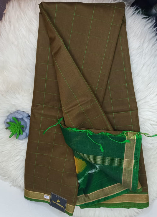 Pure Cotton Silk Checks Saree