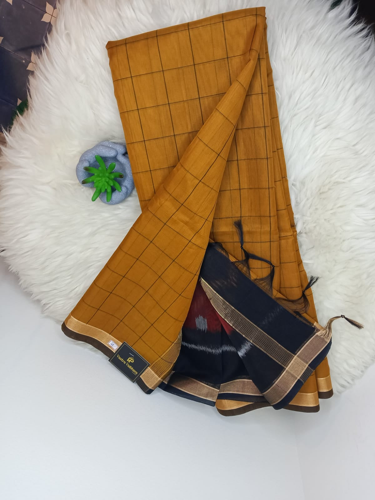 Pure Cotton Silk Checks Saree