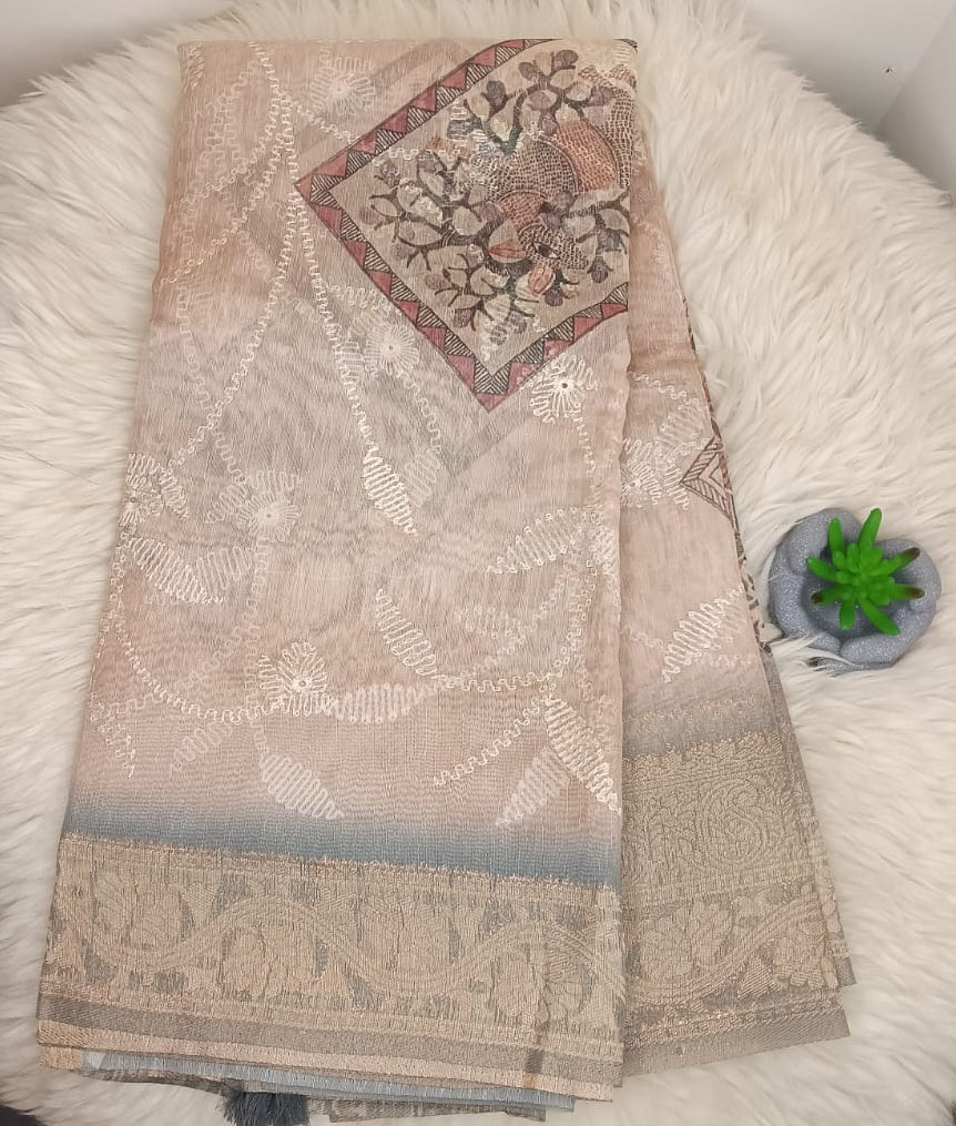 Cotton Natural Saree