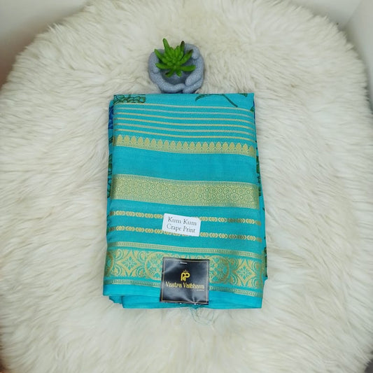 Semi Crepe Silk Saree - Kalamkari Digital print