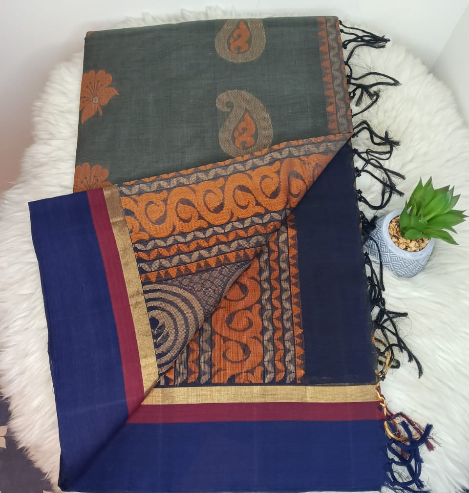 Pure Handloom Cotton 120/100 Saree