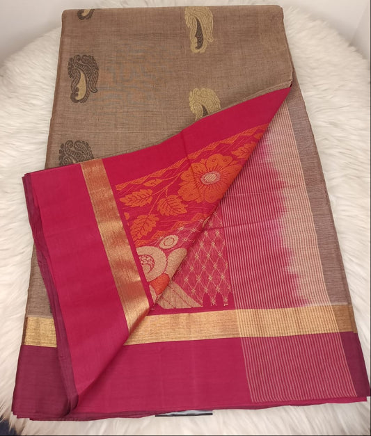 Pure Handloom Cotton 120/100 Saree
