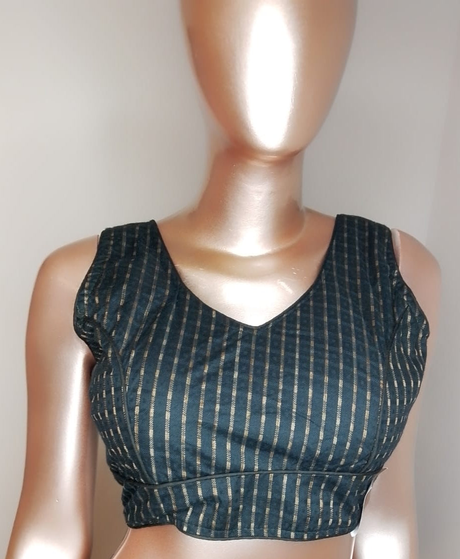 Striped Blouse- BLACK