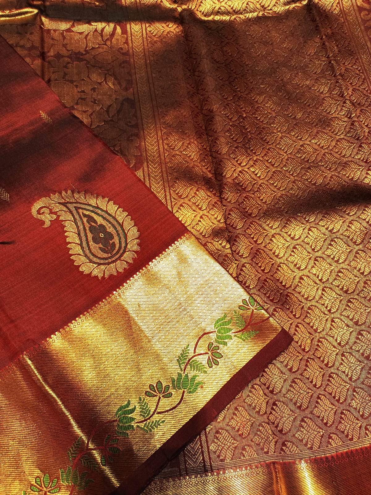 Pure Kanchipuram Silk Saree - Vintage Style