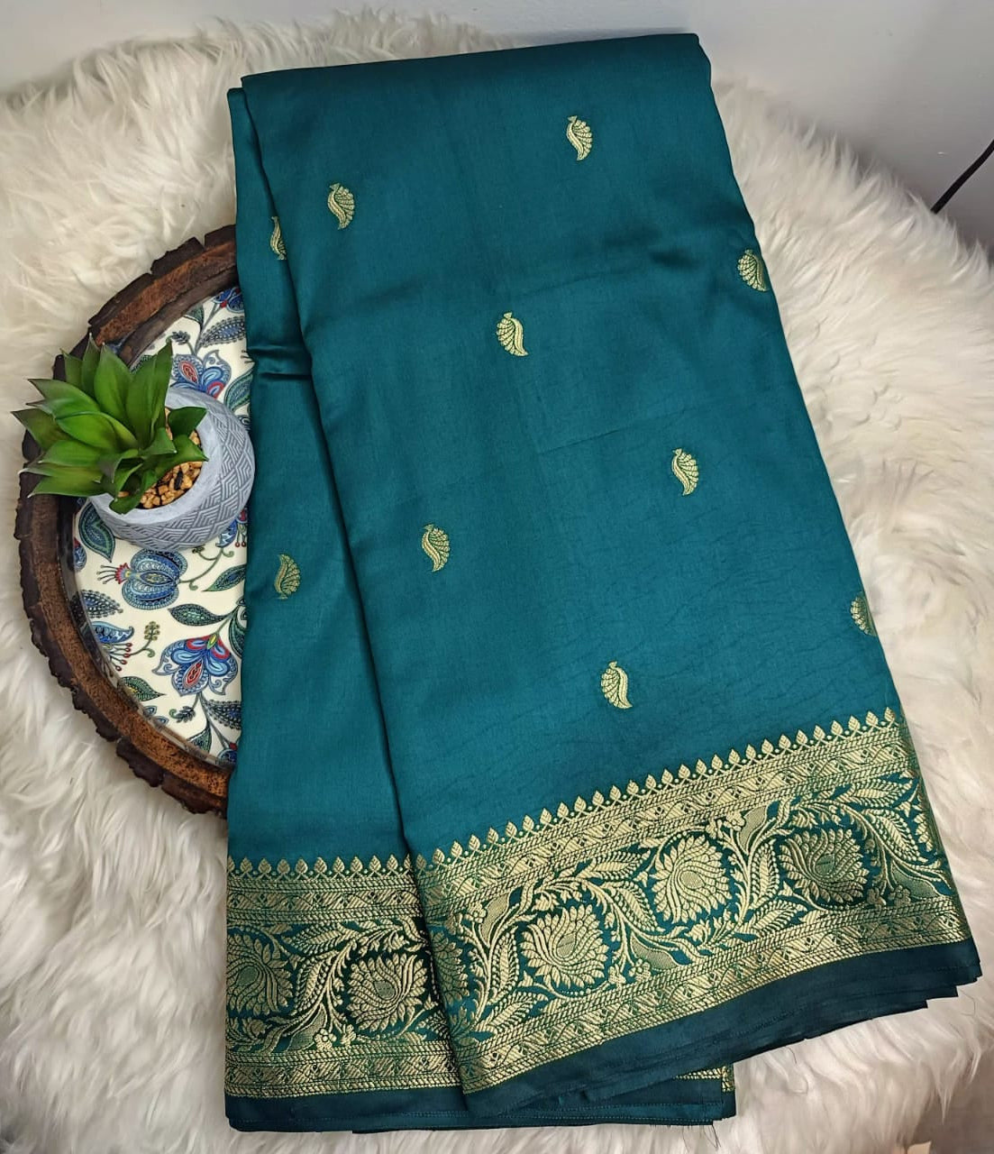 Semi Banarasi Katan Silk Saree