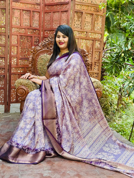 Printed Dola Silk Saree