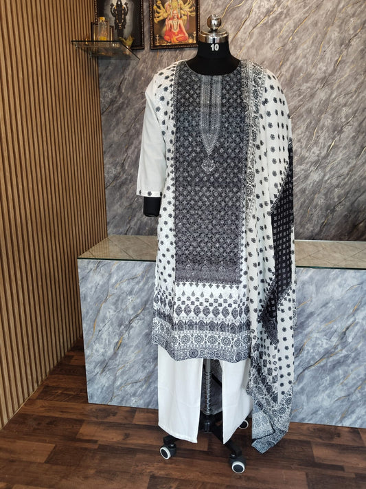 Black Cotton with Embroidery work