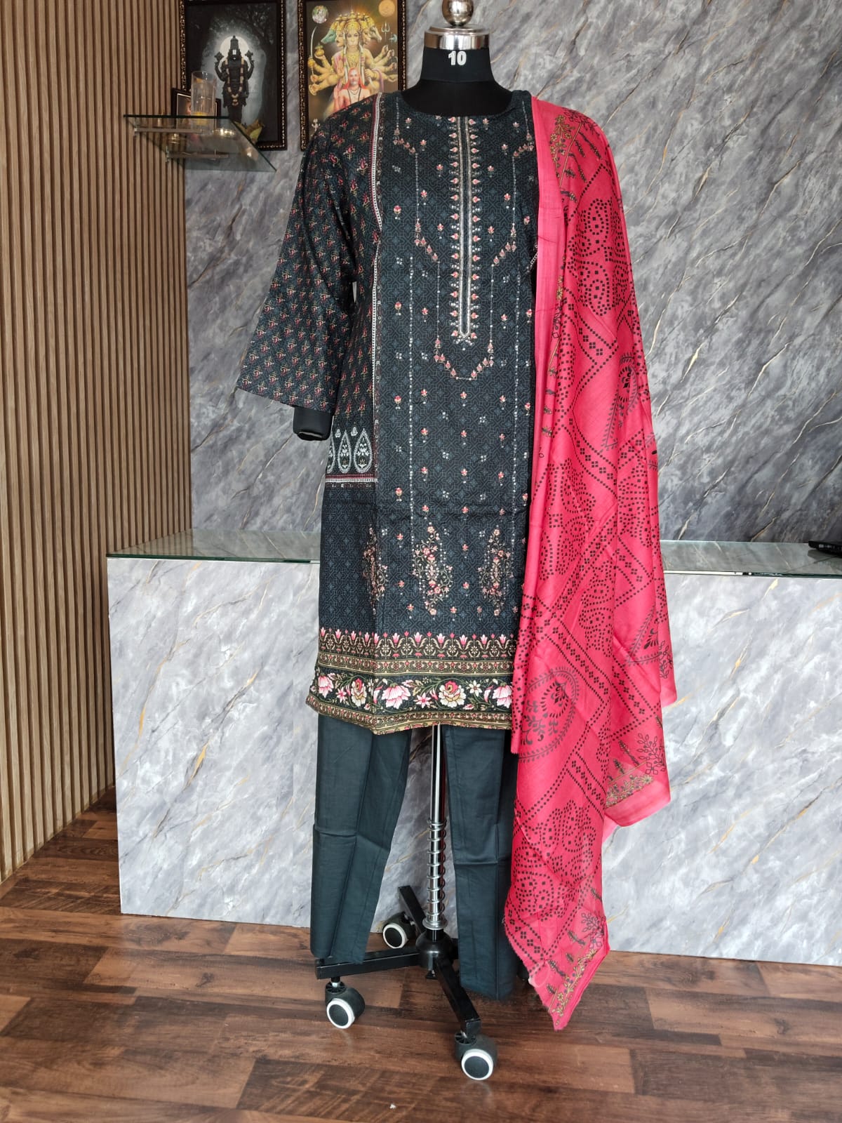 Cotton black with Embroidery work