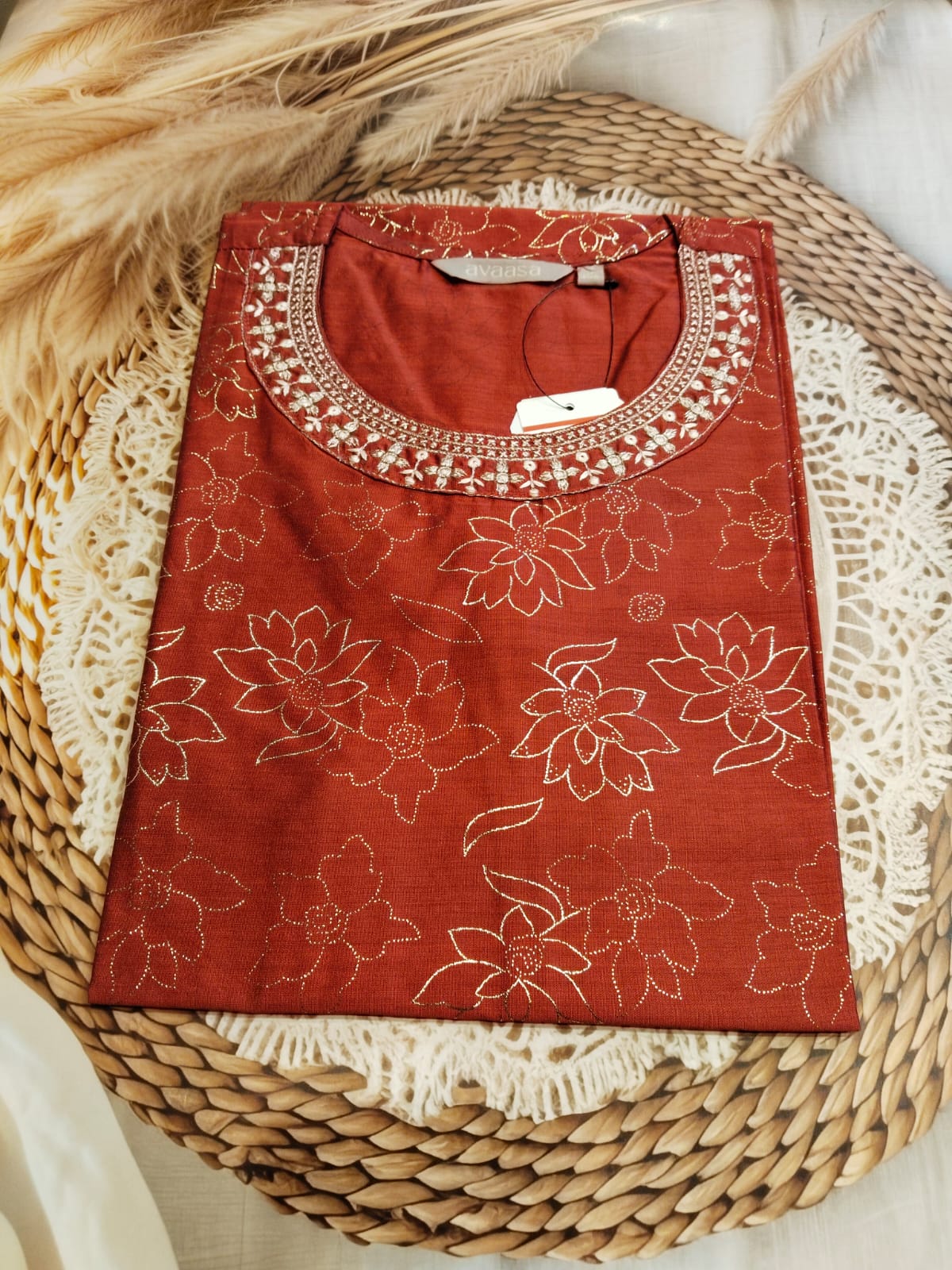 AVAASA RED KURTA