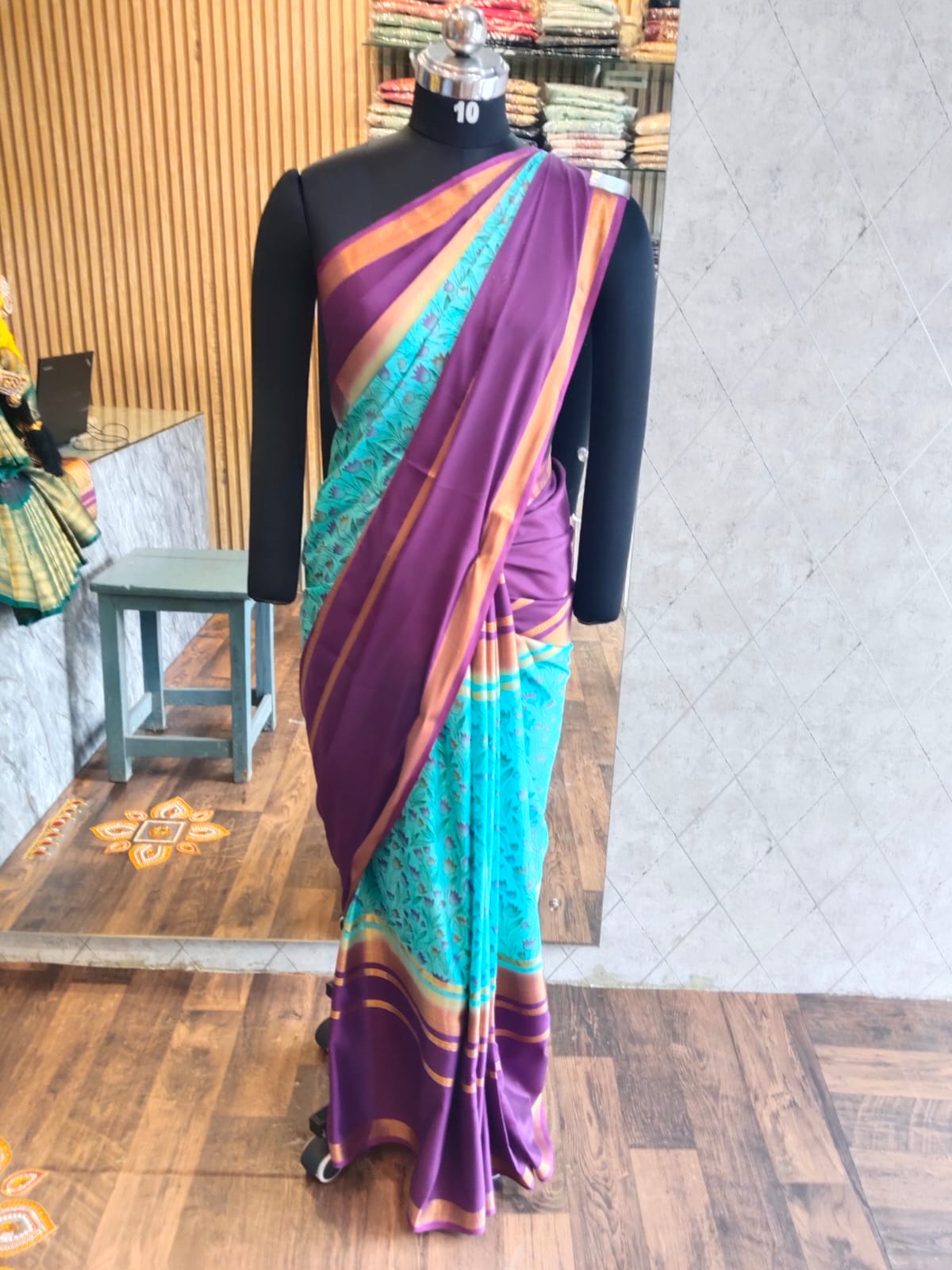 Semi Crepe Silk Kalamkari print
