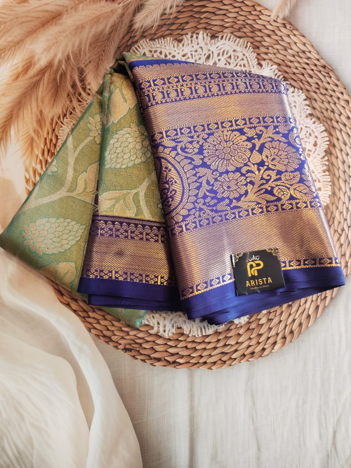 Semi Kanchipuram Tissue Silk Saree Premium