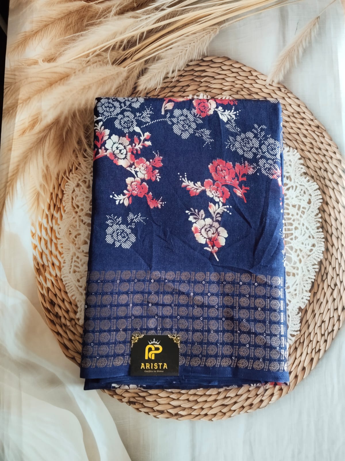 Flower Printed Dola Silk Sarees