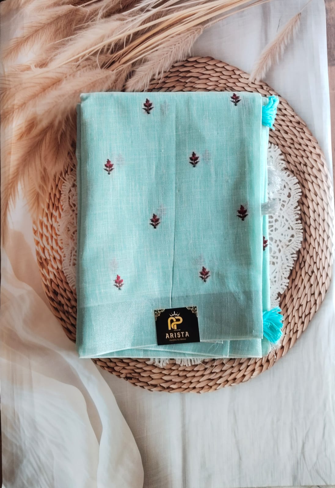 Linen Butta sarees