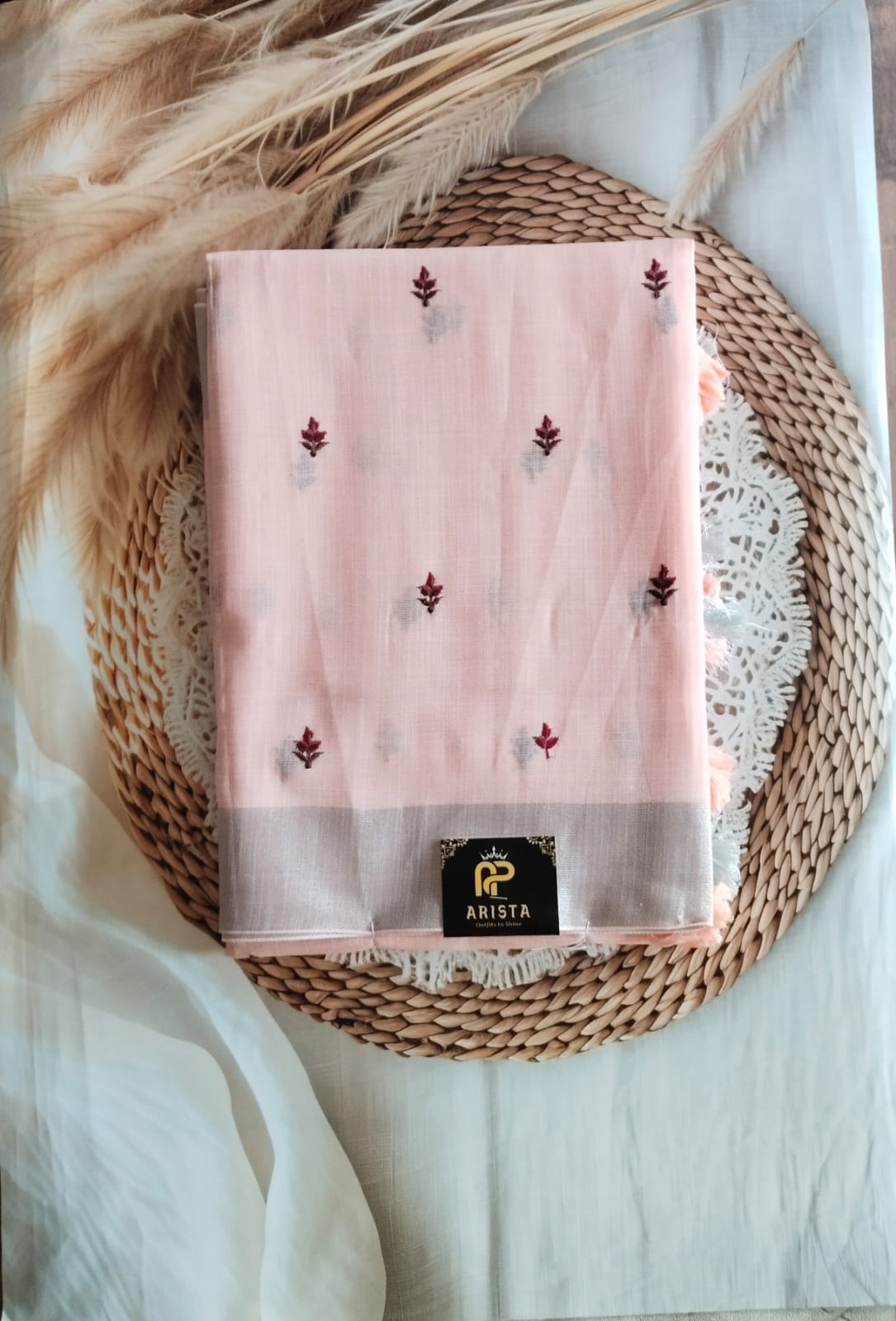 Linen Butta sarees