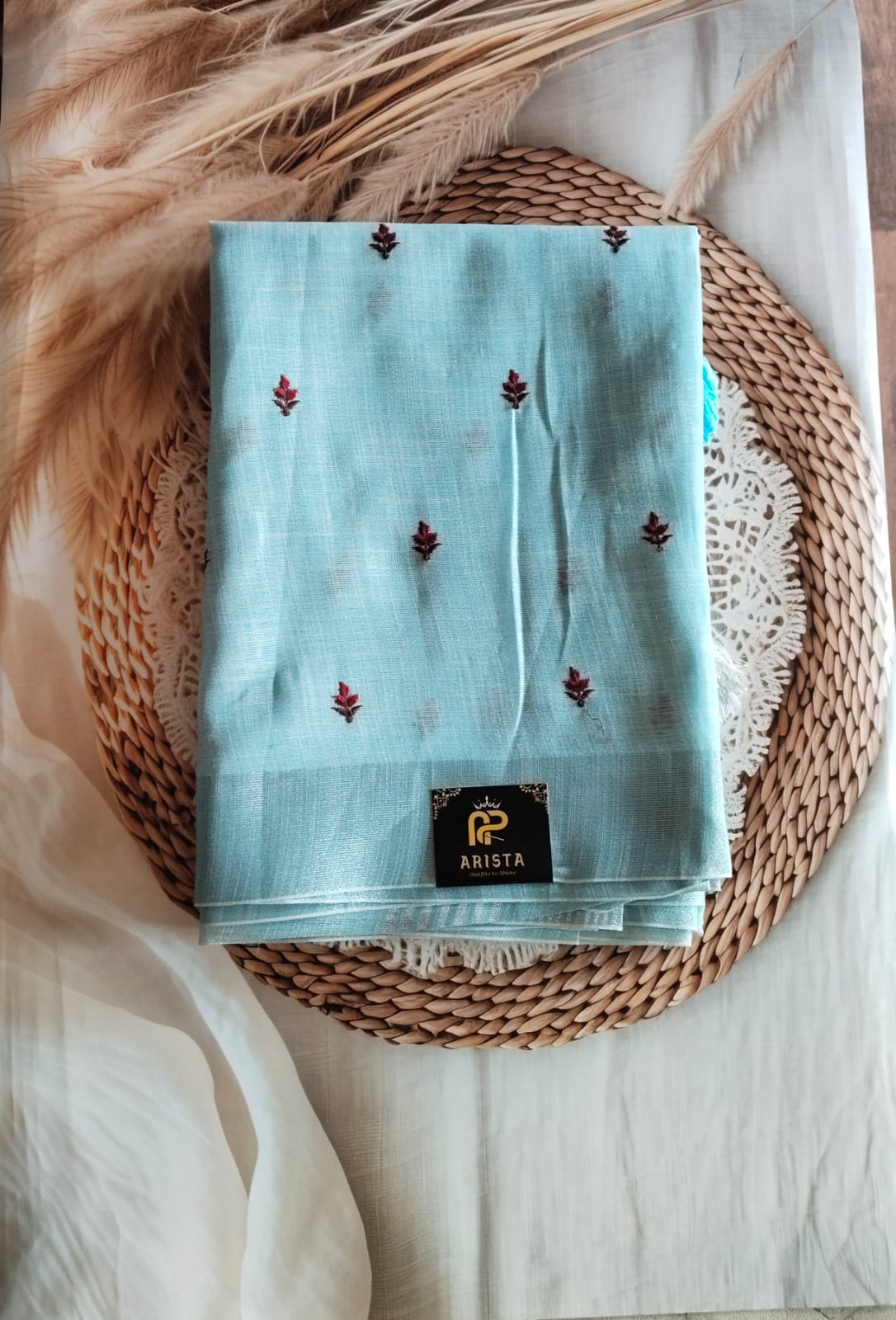 Linen Butta sarees