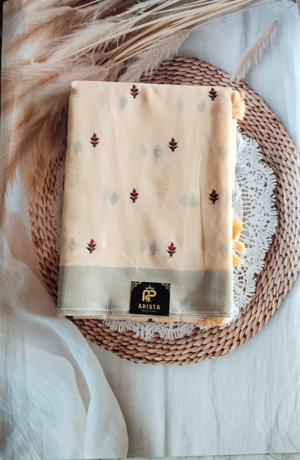 Linen Butta sarees