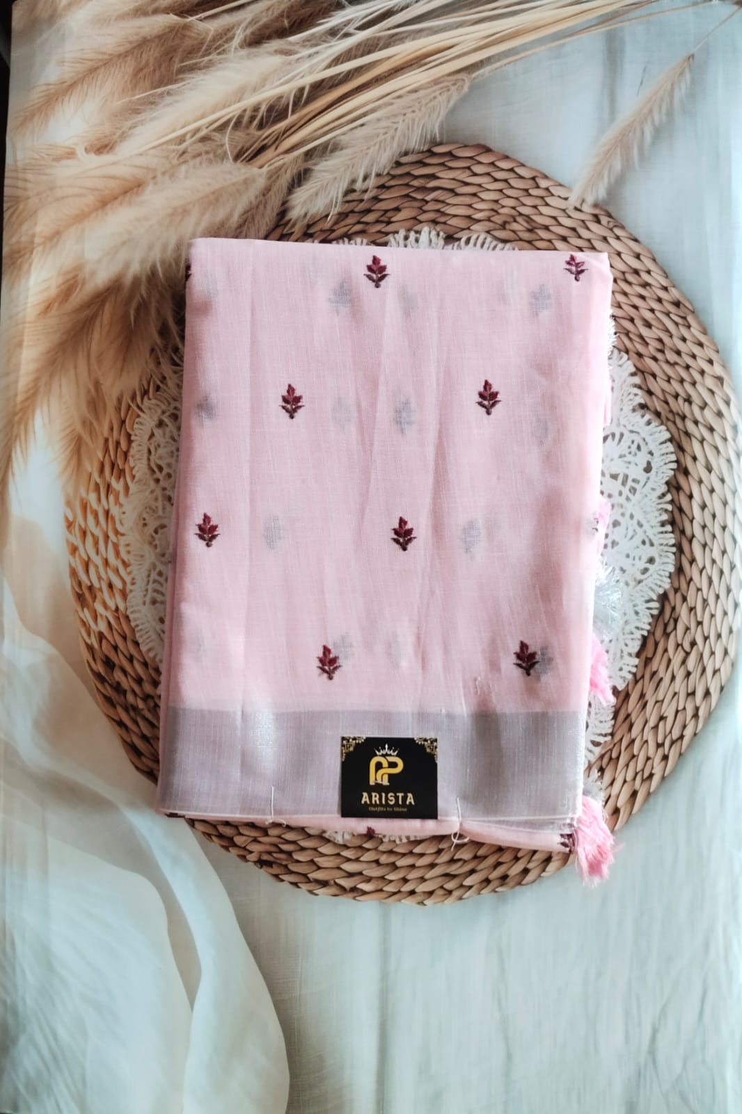 Linen Butta sarees