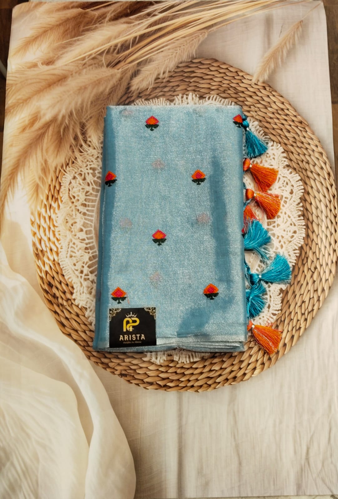 Linen Embroidery Sarees(Janaki)
