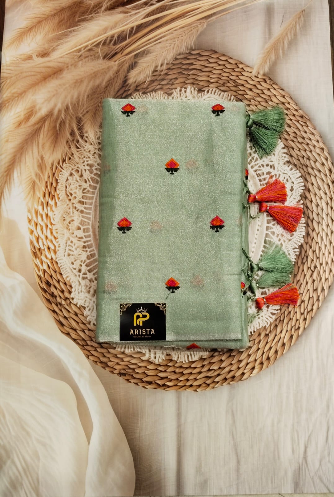 Linen Embroidery Sarees(Janaki)