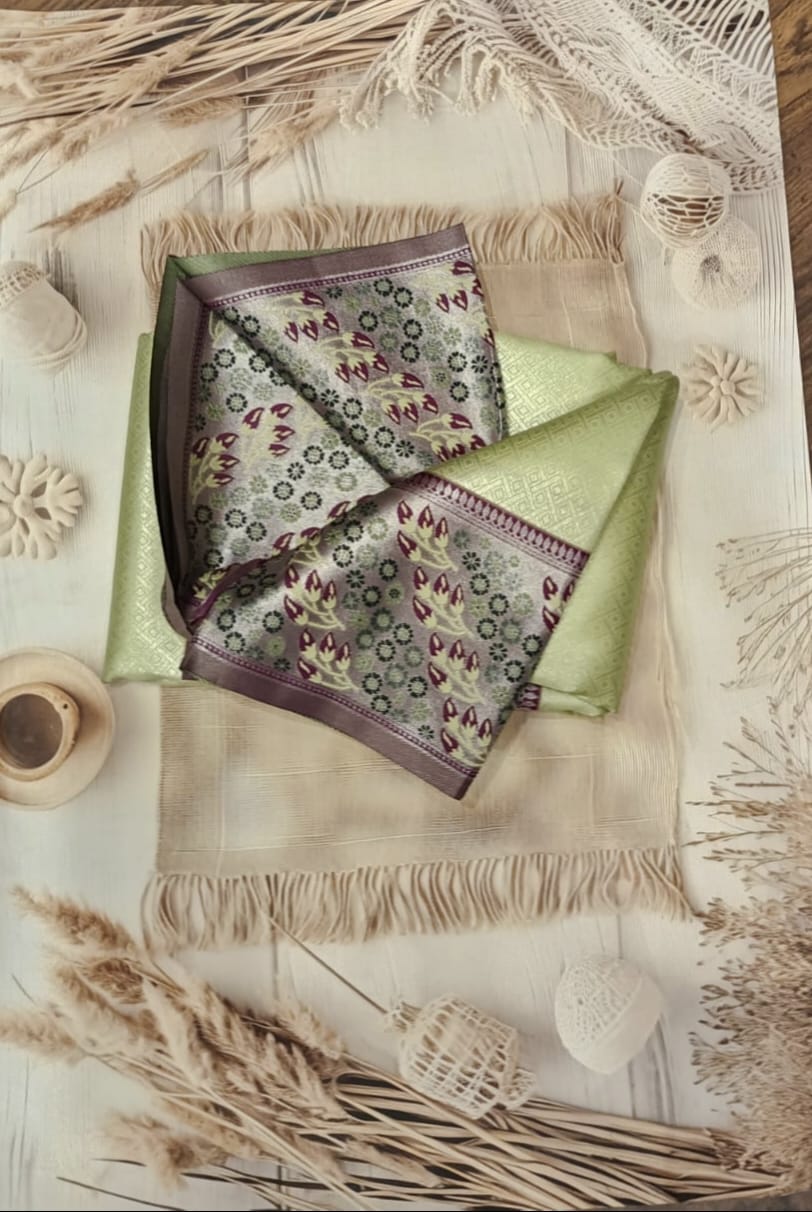 Semi Kanchi Designer Soft Silk Saree