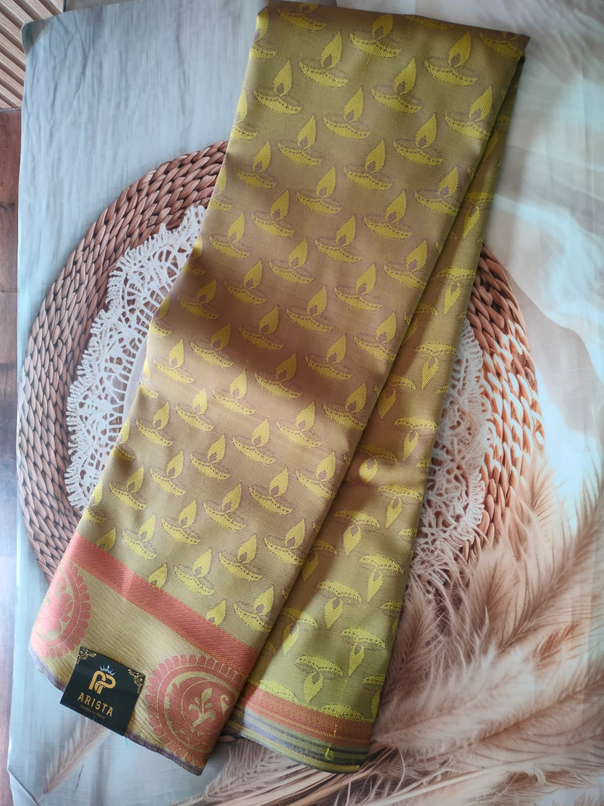 SEMI KANCHIPURAM SILK SAREE -LIGHT GREEN