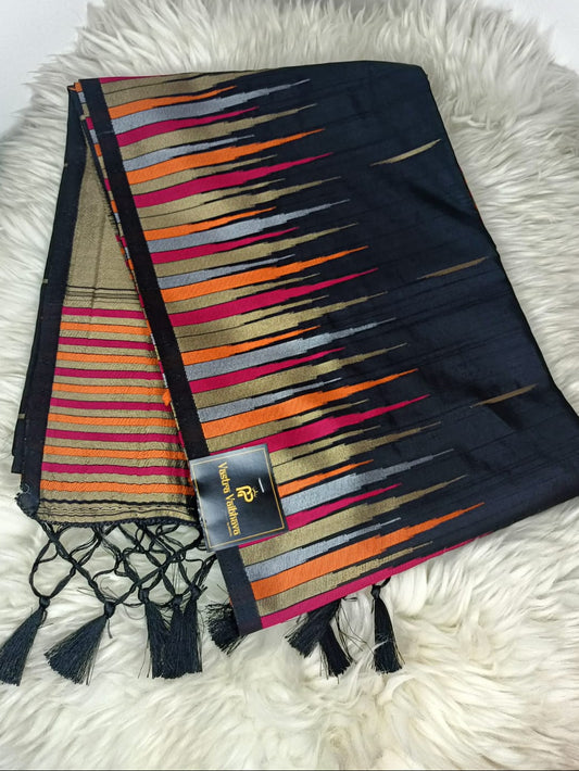 Bangalore Silk Saree -Deep Black