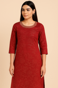 AVAASA RED KURTA
