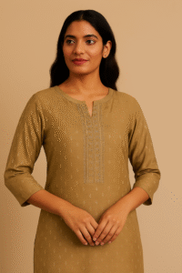 AVAASA CREAM  KURTA