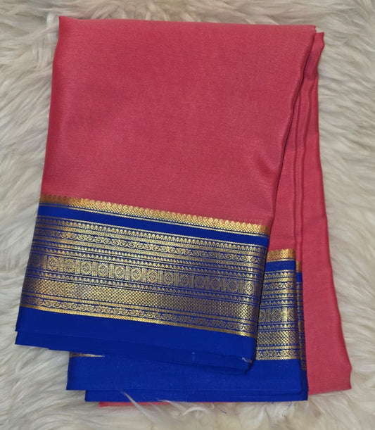 Pure Mysore Crepe Silk Saree Piping Boarder