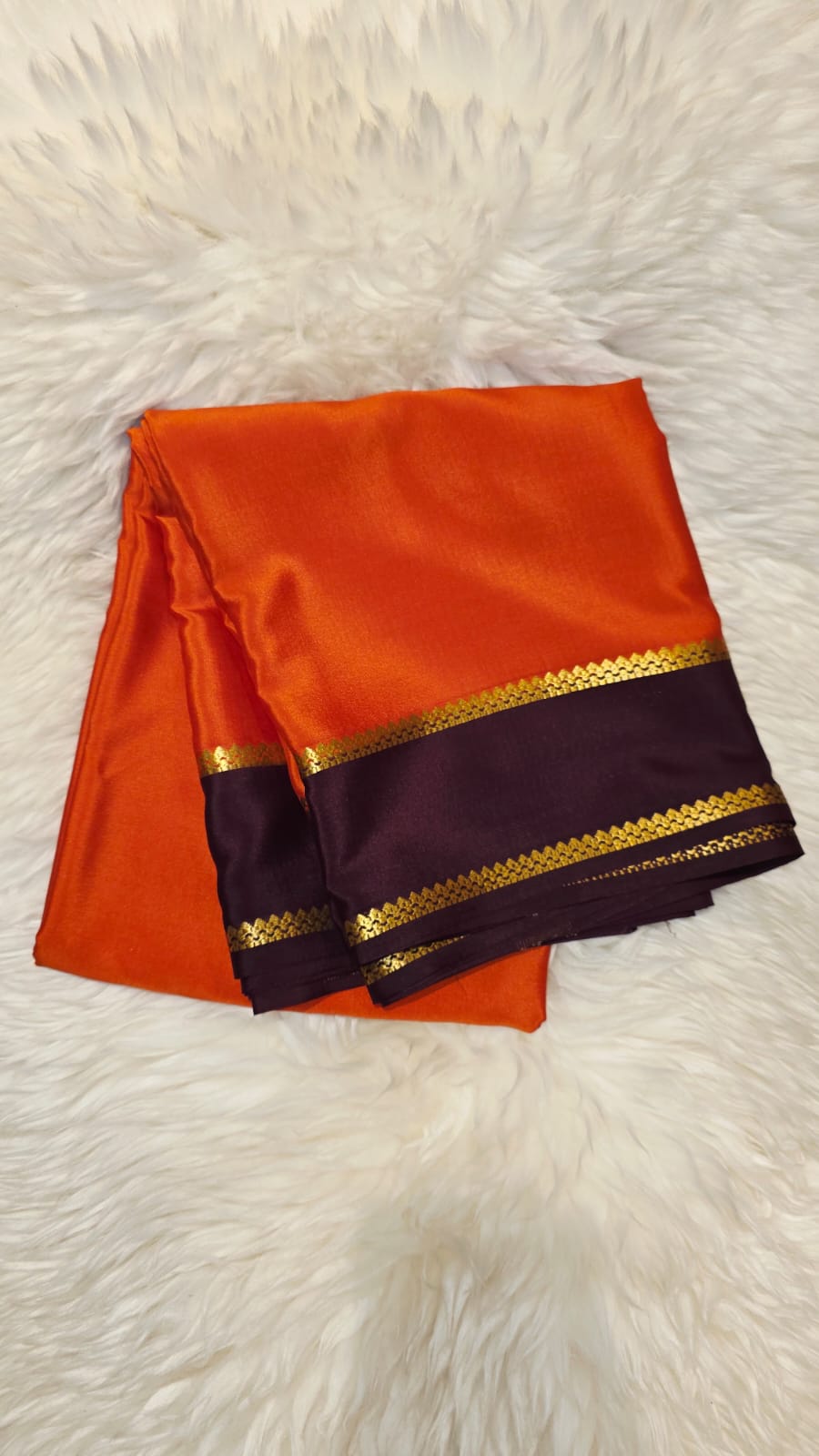 Pure Mysore crepe silk Saree Tape boarder