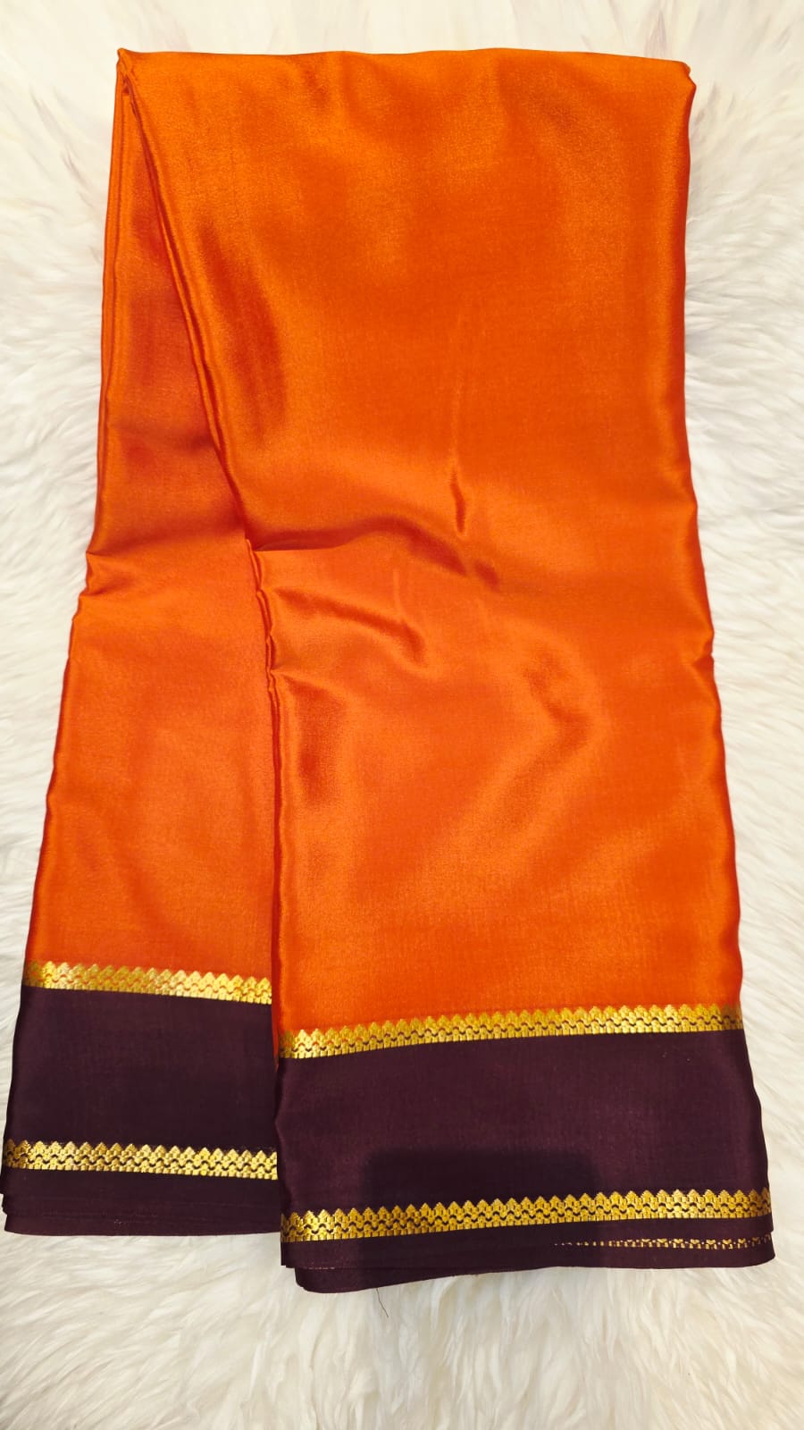 Pure Mysore crepe silk Saree Tape boarder