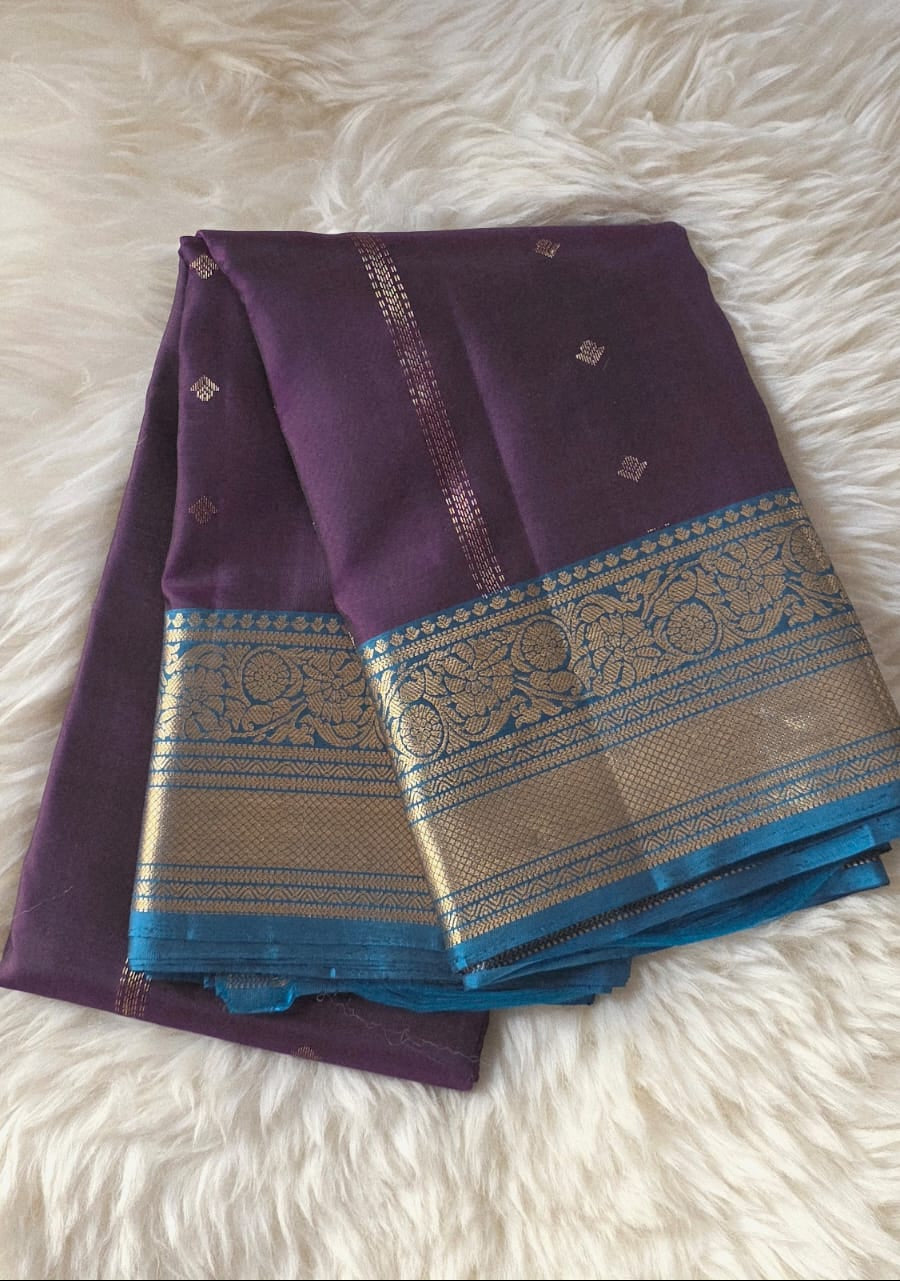 Pure Kanchipuram Silk Saree -ROYAL PURPLE