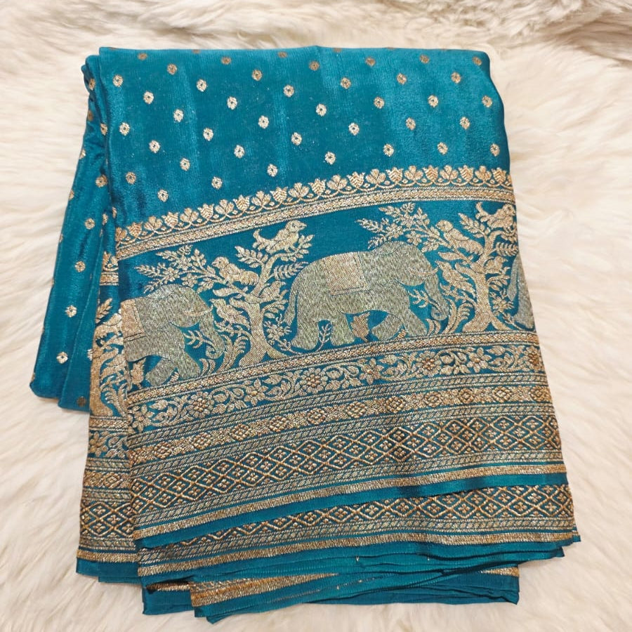 Pure Banarasi Crepe Silk Saree