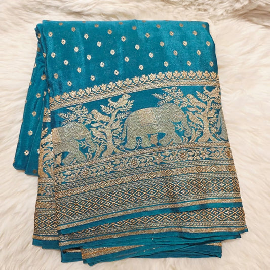 Pure Banarasi Crepe Silk Saree
